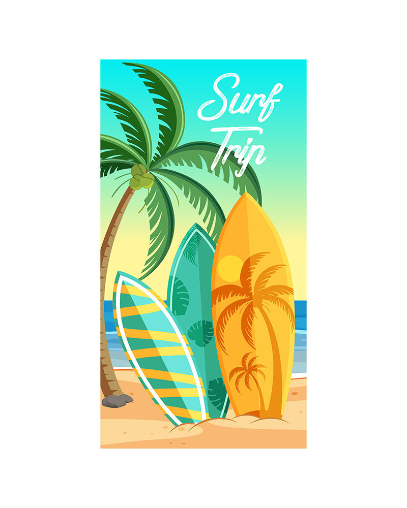 Toalla Playa Grandísima Microfibra Digital Tablas Surf | Rufino Díaz