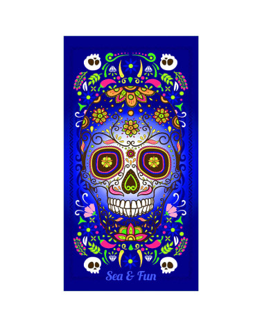 Toalla Playa Grandísima Microfibra Digital Calavera | Rufino Díaz
