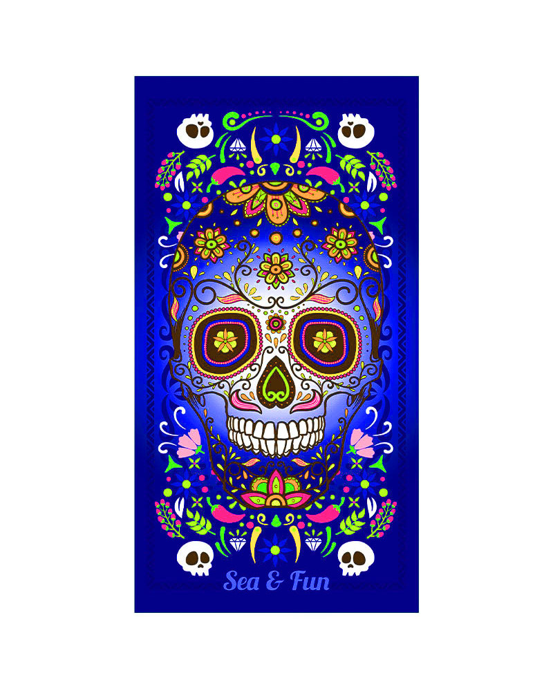 Toalla Playa Grandísima Microfibra Digital Calavera | Rufino Díaz