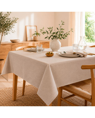 Mantel loneta resinado antimanchas impermeable fabricado en España