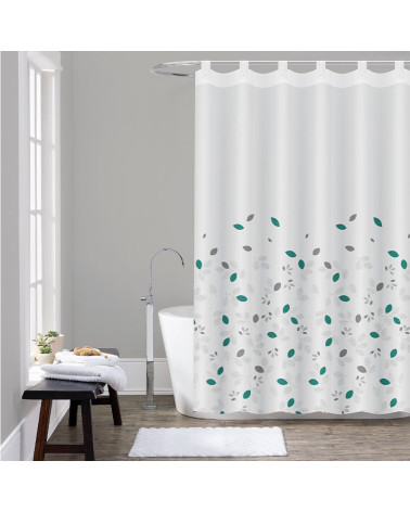 Cortina Baño Impermeable Trabillas Romina hidrófugo a precio bajo