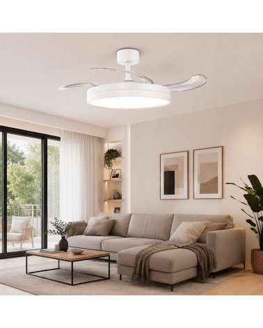 Ventilador Techo LED Aspas Plegables 60W | Rufino Díaz