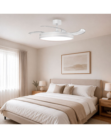 Ventilador Techo LED Aspas Plegables 60W | Rufino Díaz