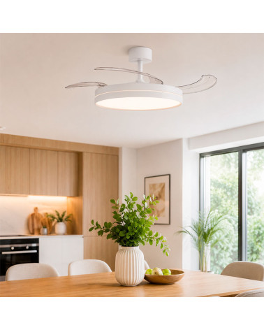 Ventilador Techo LED Aspas Plegables 60W | Rufino Díaz