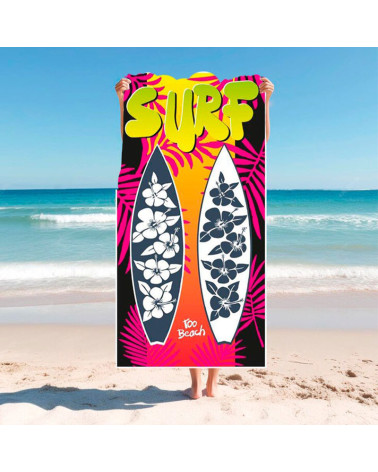 Toalla Playa Microfibra Tablas Surferas
