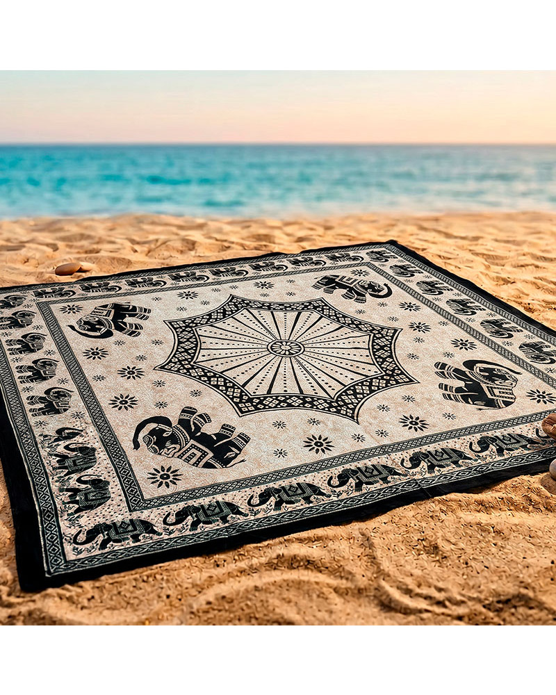 Pareo Gigante Estampado Estrella Elefantes Mandala 210x240
