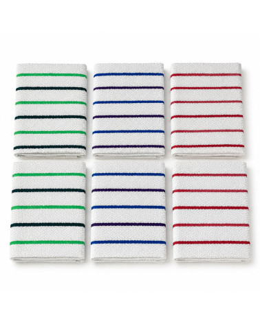 Pack 6 Paños Cocina Rayas 100% Algodón 60x40 cm