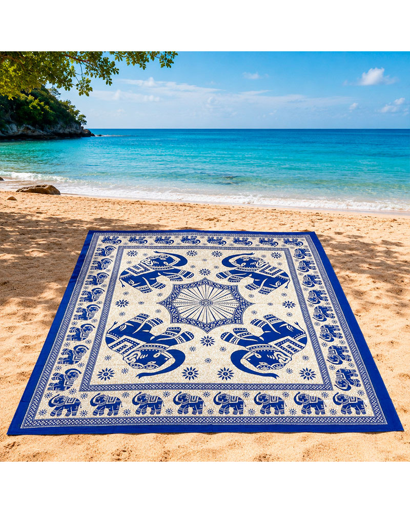 Mandala Pareo Gigante Estampado Elefantes 210x240 | 5 Colores
