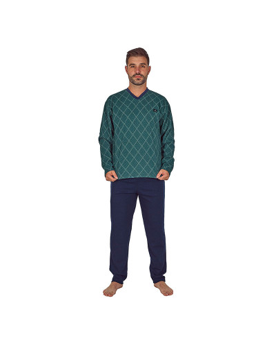 Pijama Hombre Invierno Punto Milano Térmico Verde Botella | RD Tiendas