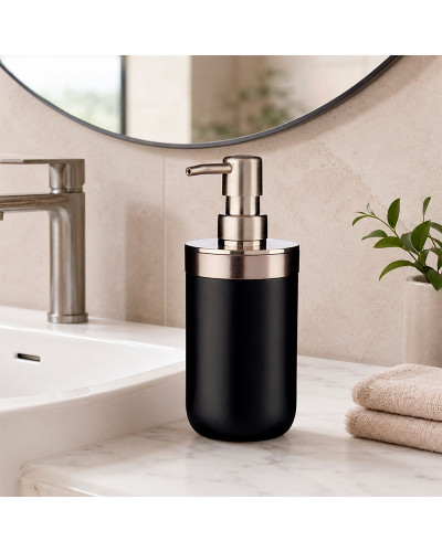 Dosificador Baño Acero Inoxidable Negro 350 ml | Rufino Díaz