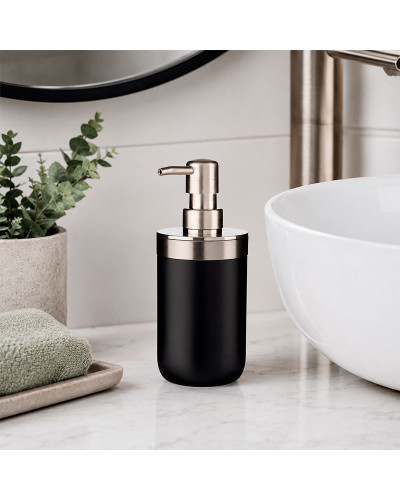 Dosificador Baño Acero Inoxidable Negro 350 ml | Rufino Díaz