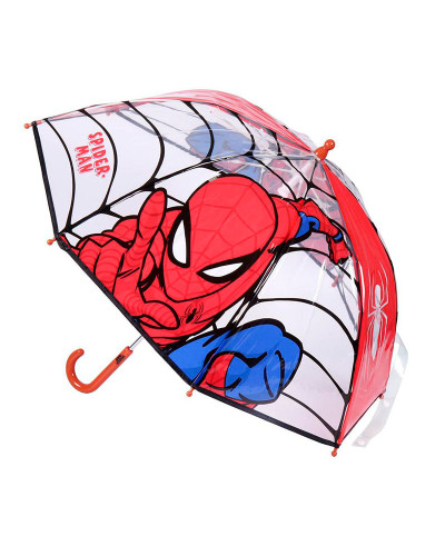 Paraguas Infantil Spider-Man Telaraña Transparente