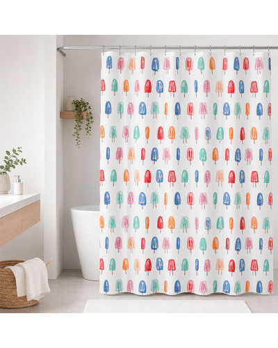Cortina de Baño Helados Impermeable 180x180