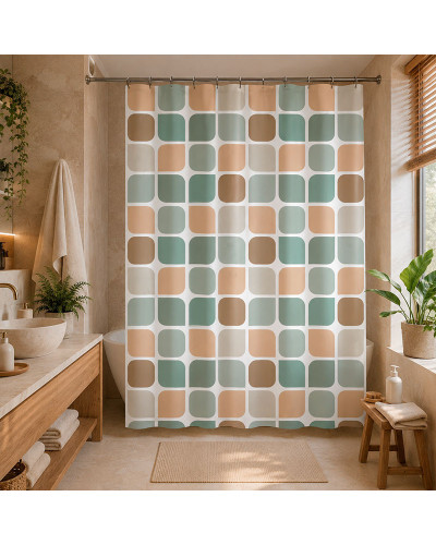 Cortina de Baño Kleine Wolke Impermeable 180x180