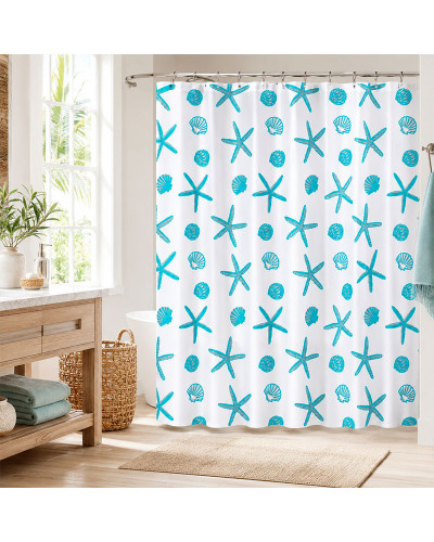 Cortina de Baño Estrellas de Mar Impermeable 180x180
