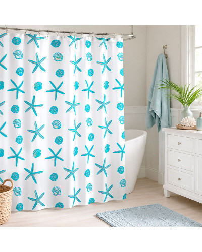 Cortina de Baño Estrellas de Mar Impermeable 180x180