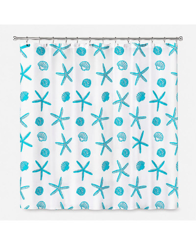Cortina de Baño Estrellas de Mar Impermeable 180x180