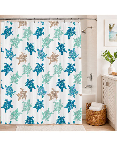 Cortina de Baño Tortugas Marinas Impermeable 180x180