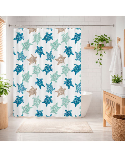Cortina de Baño Tortugas Marinas Impermeable 180x180