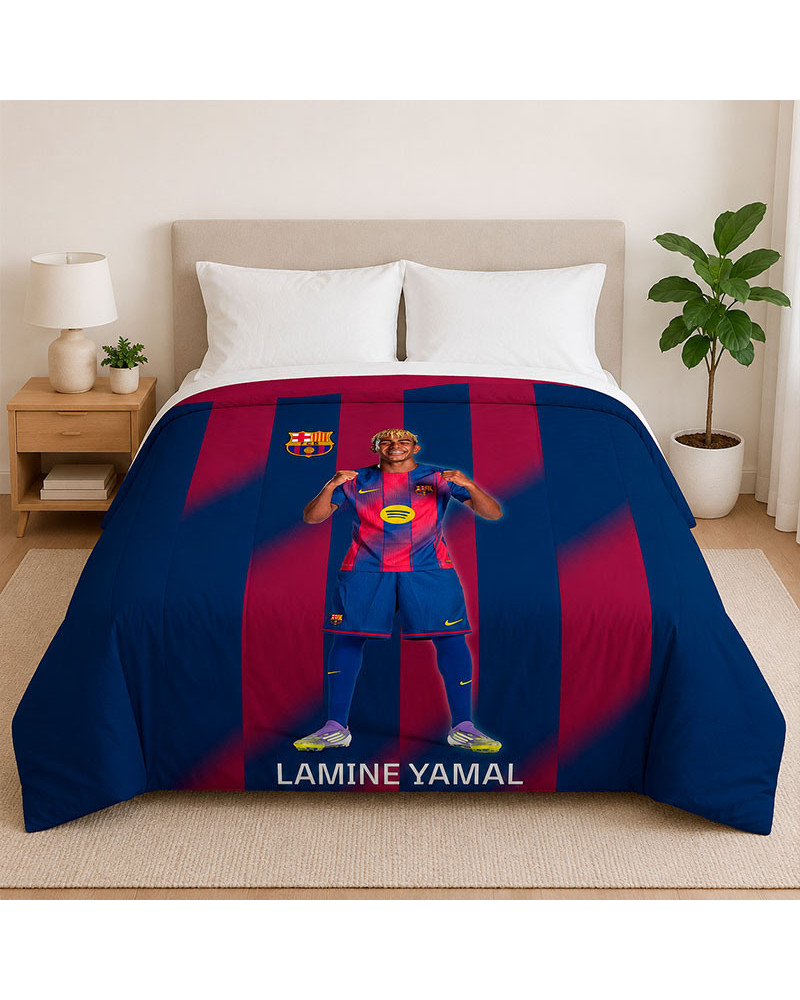 Copriletto Verano Lamine Yamal FC Barcelona Oficial 180x260