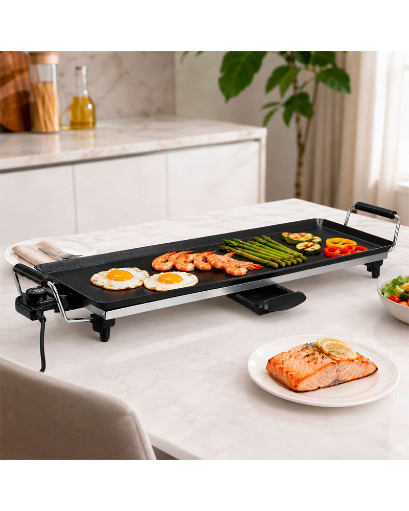 Plancha de Asar Eléctrica Argón 2000 W 90x23 cm Grande