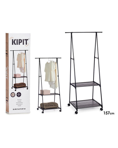 Perchero de Metal con Ruedas Extensible 55-85 cm y 157 cm alto