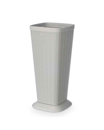 Paragüero de Plástico Efecto Ratán Gris 57 cm de Alto