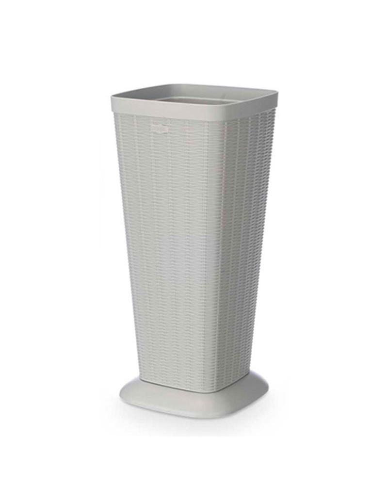 Paragüero de Plástico Efecto Ratán Gris 57 cm de Alto