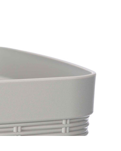 Paragüero de Plástico Efecto Ratán Gris 57 cm de Alto