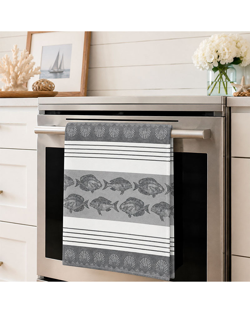 Paño de Cocina Marinero Peces 50x70 cm en 6 Colores