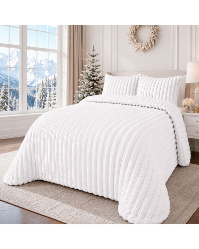 Edredón Invierno Thor Canalé 800 gr/m2 Beige Blanco y Gris